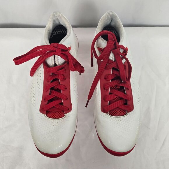 Under Armour Athletic Shoe Men's Size 12.5 White Red # 1238492-103 Micro G - Picture 11 of 15